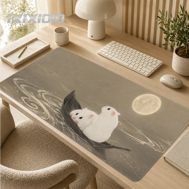 Mouse Pad Moonlight White Mouse Gaming XL Large HD Mousepad XXL keyboard pad Office Carpet Soft Desktop Mouse Pad Mouse Mats