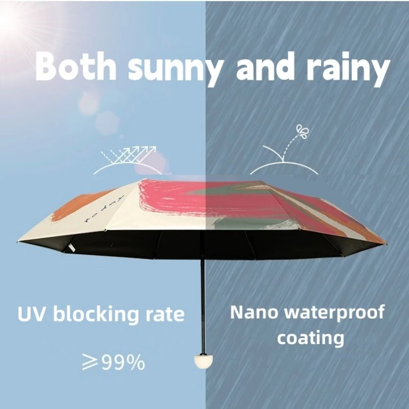 Mini UV Umbrella Small Sun Pocket Travel Rain Umbrella Vinyl Folding Umbrella UV Protection Sun Shade Pocket Parasol Capsule 우산