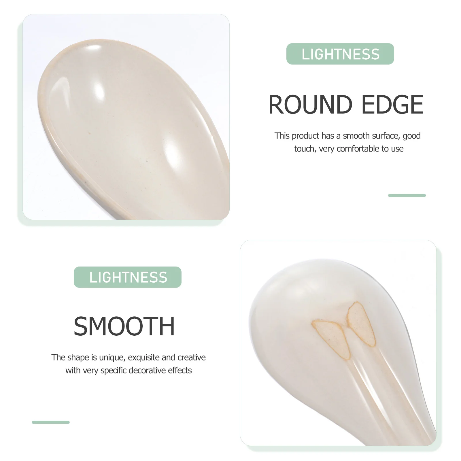 

4Pcs Household Ceramic Spoons Exquisite Soup Spoons for Kitchen Home Use Japanese Ceramic Spoon Soup Spoon for Home