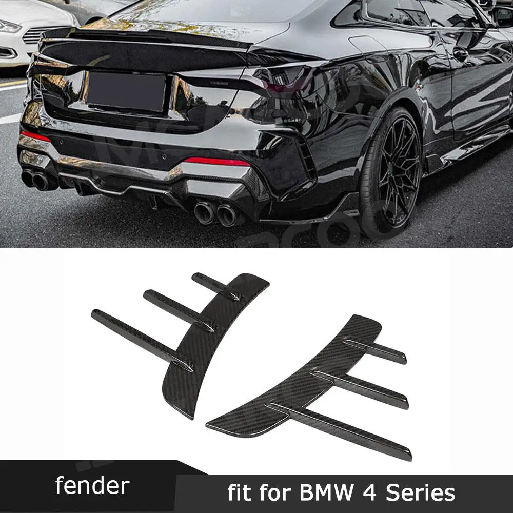 

Rear Bumpers Lip Air Vent Trim For BMW 4 Series G22 G23 Coupe 2021 + Spoiler Canards Splitters Car Styling Accessories 2Pcs/Set