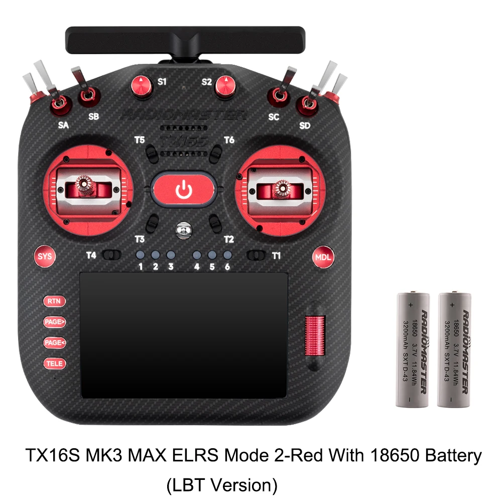 RadioMaster TX16S MK3 MAX 2,4GHz 900MHz AG02 CNC Hall Gimbal 5 Zoll IPS Touchscreen EdgeTX ExpressLRS Funkfernsteuerung
