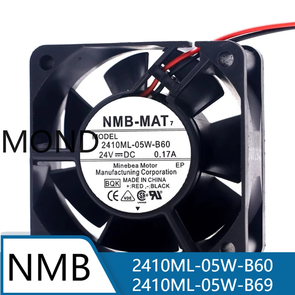 

2410ML-05W-B60 2410ML-05W-B69 Server Fan for NMB NMB-MAT Dual Ball Axial Flow CPU Power Supply Inverter Cooling Fan 6025 6CM 24V