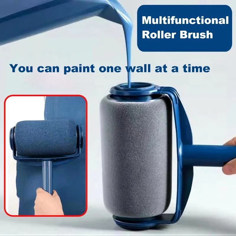 1PC Wall Brush Wall Paint Roller Tools Self-Priming Large Drum Brush for Wall Painting Latex Paint
