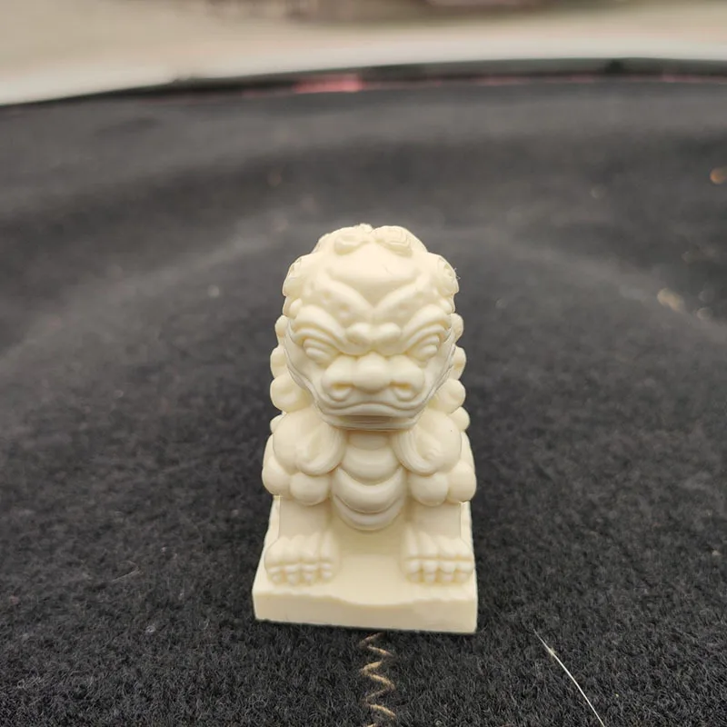 

Ivory Nut Carved Small Beijing Lion Decoration Car Home Office Craft Crafts Decoration Factory Wholesale