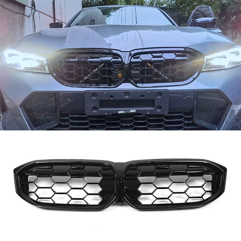 Front Bumper Hood Kidney Grill Racing Grilles Replacement Grills For BMW 3 Series G20 LCI 320i 325i 330i 2023-2024