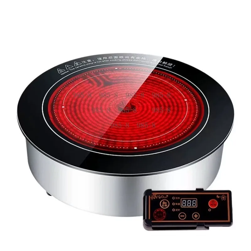 3000W Round Commercial Induction Cooker High Power Electric Stove for Hot Pot Restaurant Use