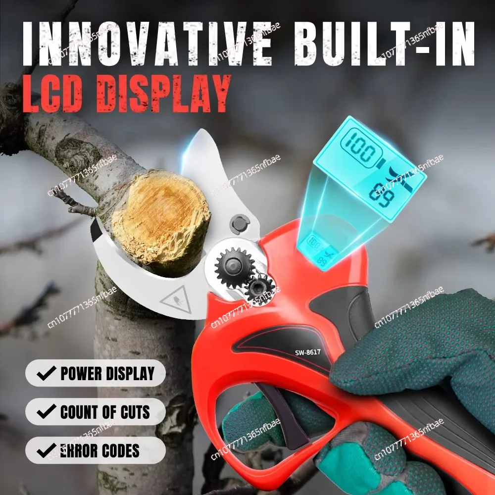 Hot Selling 40mm Lithium Battery Powered Electric Trimmer, Heavy Duty Orchard & Gardening Pruning Tool