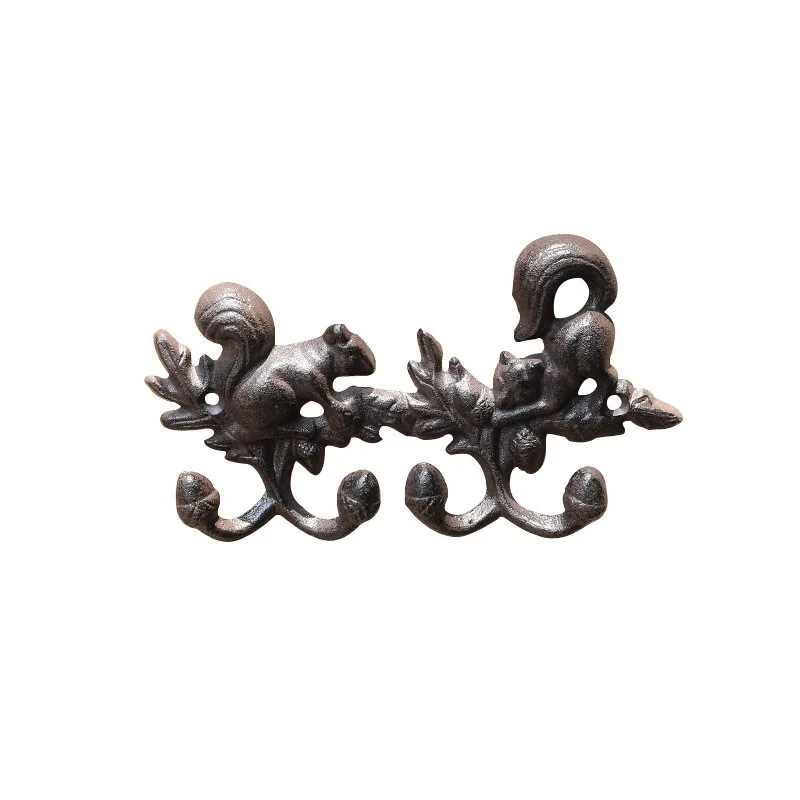 Rustic Cast Iron Wall Hook, Vintage Hanger for Coat Key Bag, Entryway Living Room Wall Decor