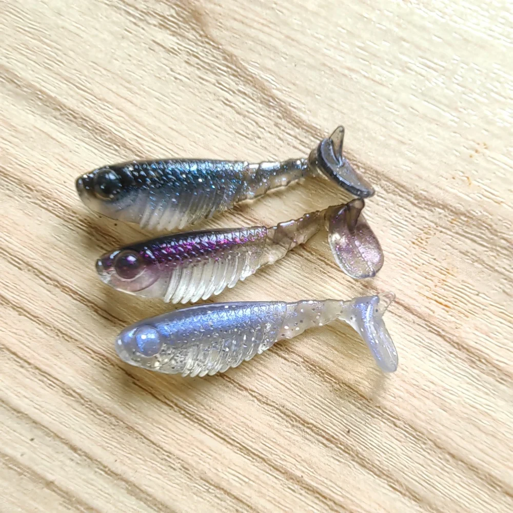 Lightweight T-Tail Silicone Soft Worm Lures, Mini Ajing Artificial Swim Bait, Fresh & Saltwater Fishing Tackle for Trout Bass