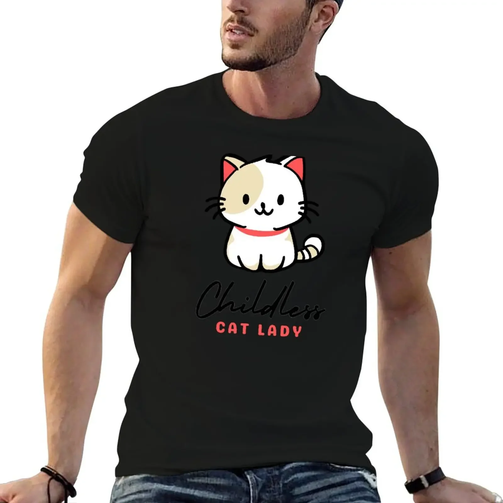 Childless Cat Lady, cat-loving lifestyle T-Shirt summer clothes man t shirt new edition tee shirts for men