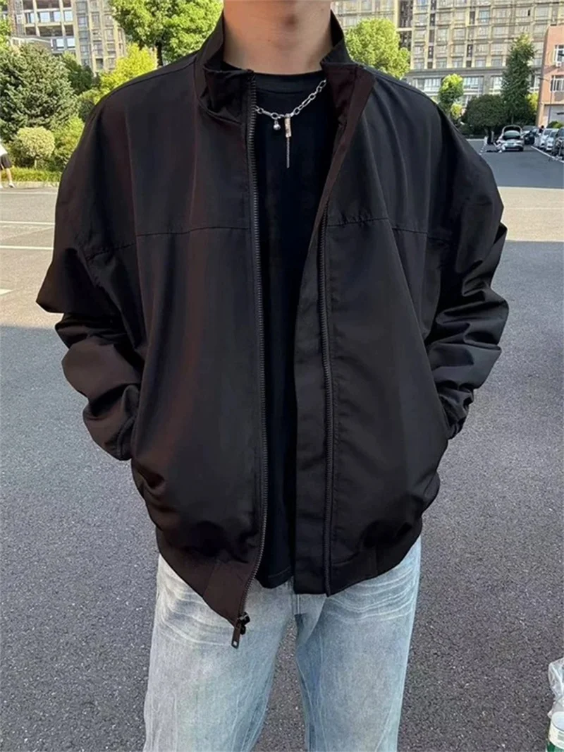 

Cleanfit Men's ort Workwear Jaet Autumn Winter Tailored Baseball Collar American Pilot Jaet Trendy Loose Fit Polyester ...