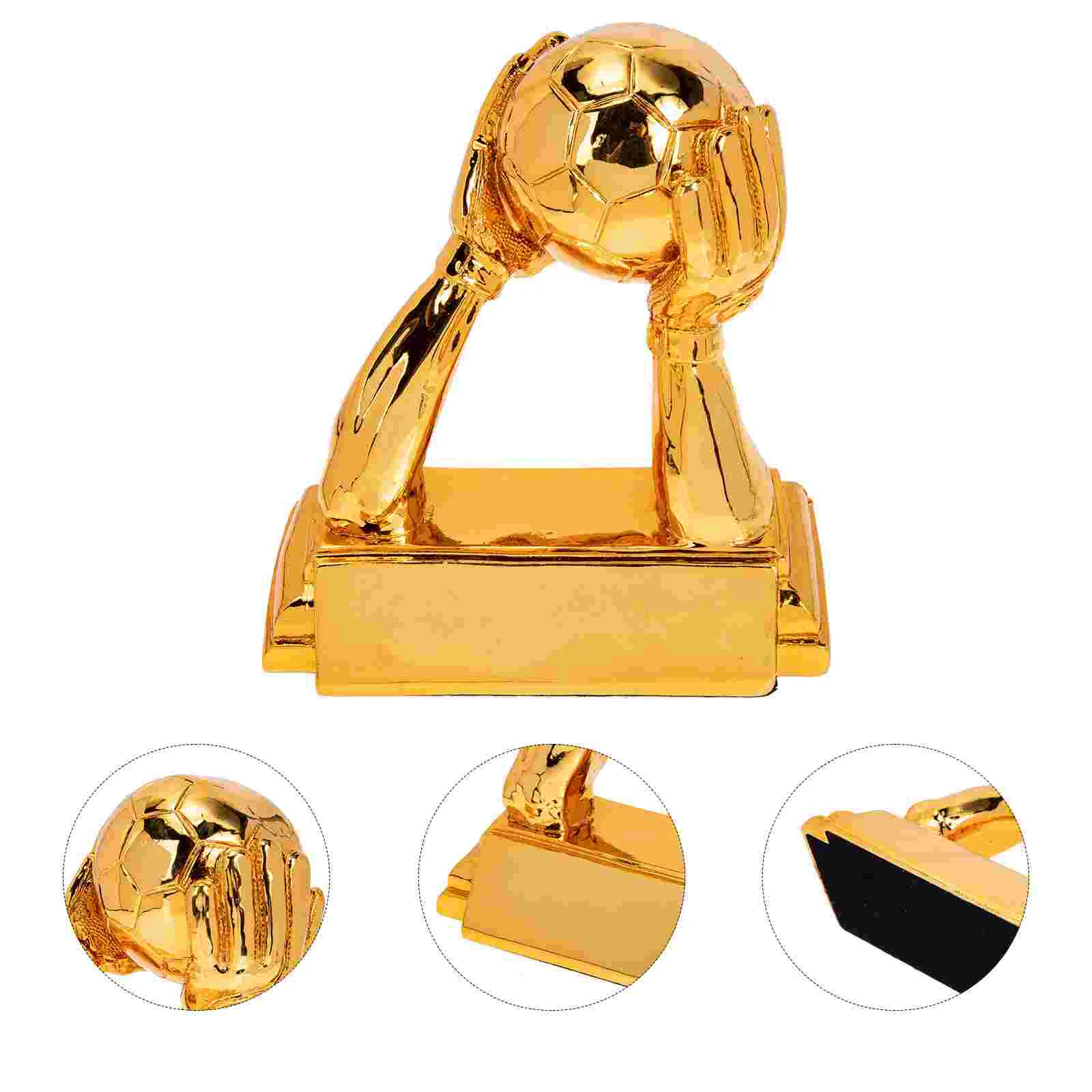 Football Trophy Resin Adornment Competition Accessory Toy Gloves Home Decoration Soccer Versatile Child