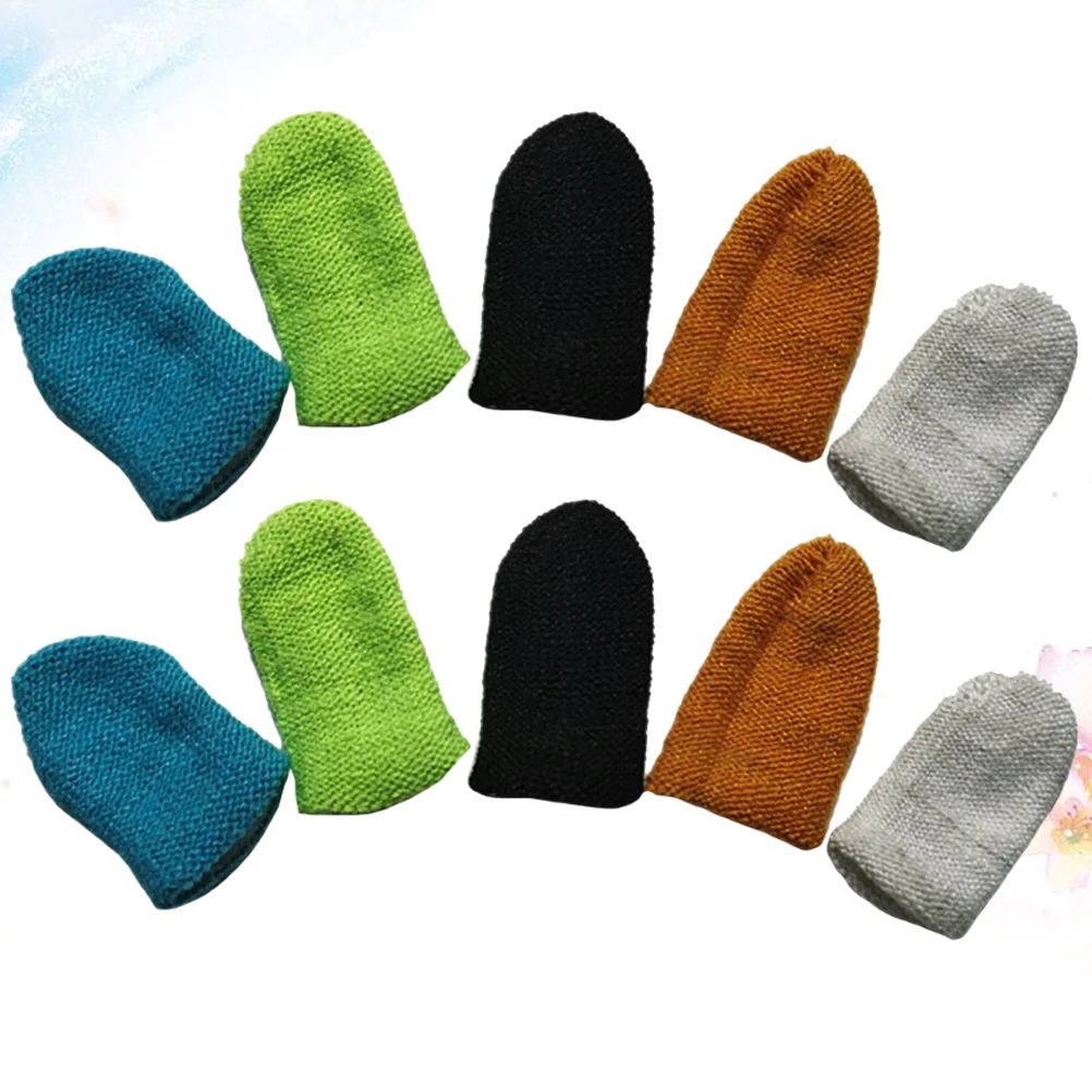 10 Pcs Anti-sweat Finger Cots Sleeves Phone Game Playing Accessory Anti-slip Thumb Anti-swaeat Cover Screen Touch