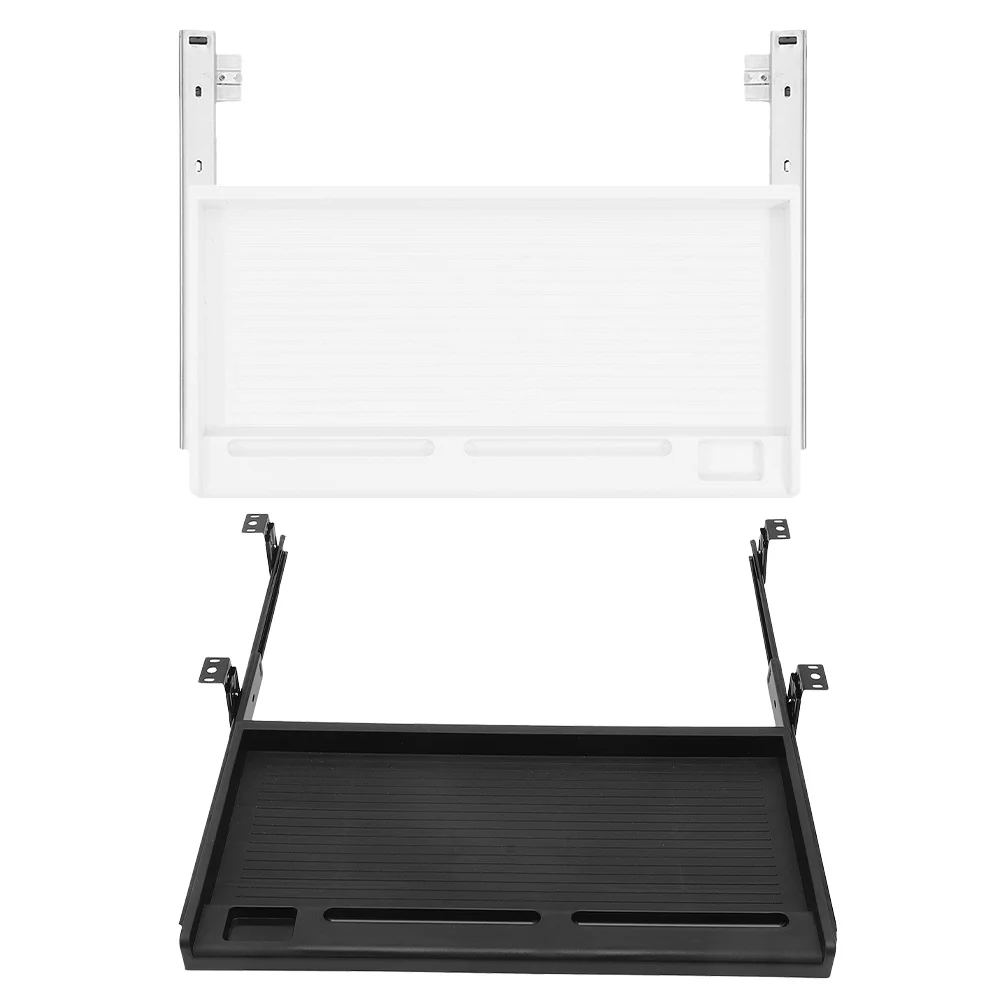 

2 set Keyboard Tray Under Desk Drawer Slide Out For Office Computer Desk Organizer Pp Saving Keyboard Storage Plate