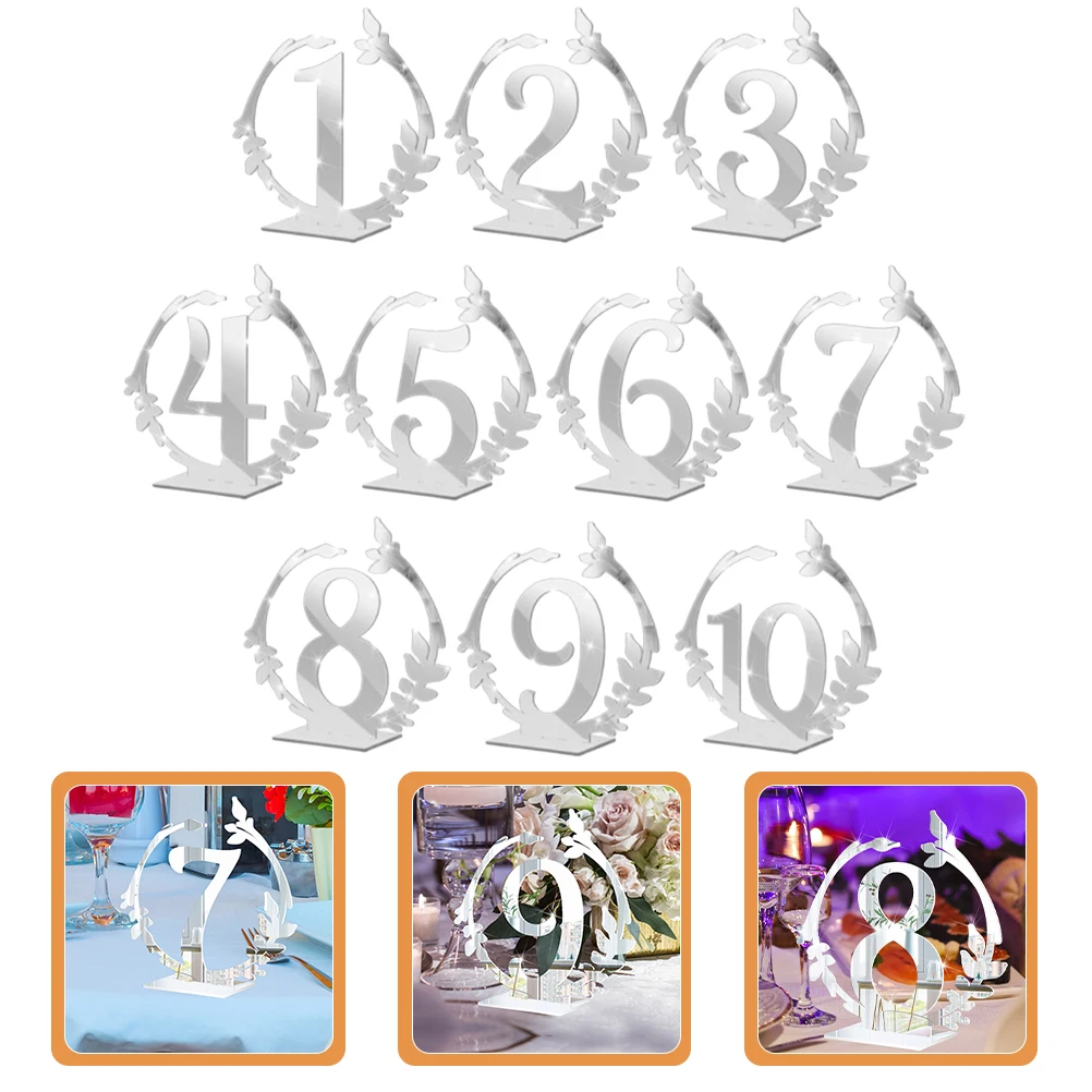 

Acrylic Table Number Cards Wedding Reception Signs Banquet Event Seat Numbers Clear Holders Reusable Menu Card Stand