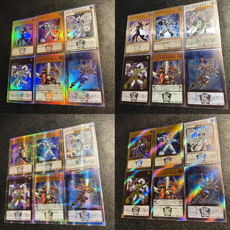 

Ю-Ги-О! своими руками 6 шт. Флэш-карта Альтернативная художественная колода с шестью основными персонажами Черный фокусник 20th Коллекционная карта Аниме Игрушка в подарок