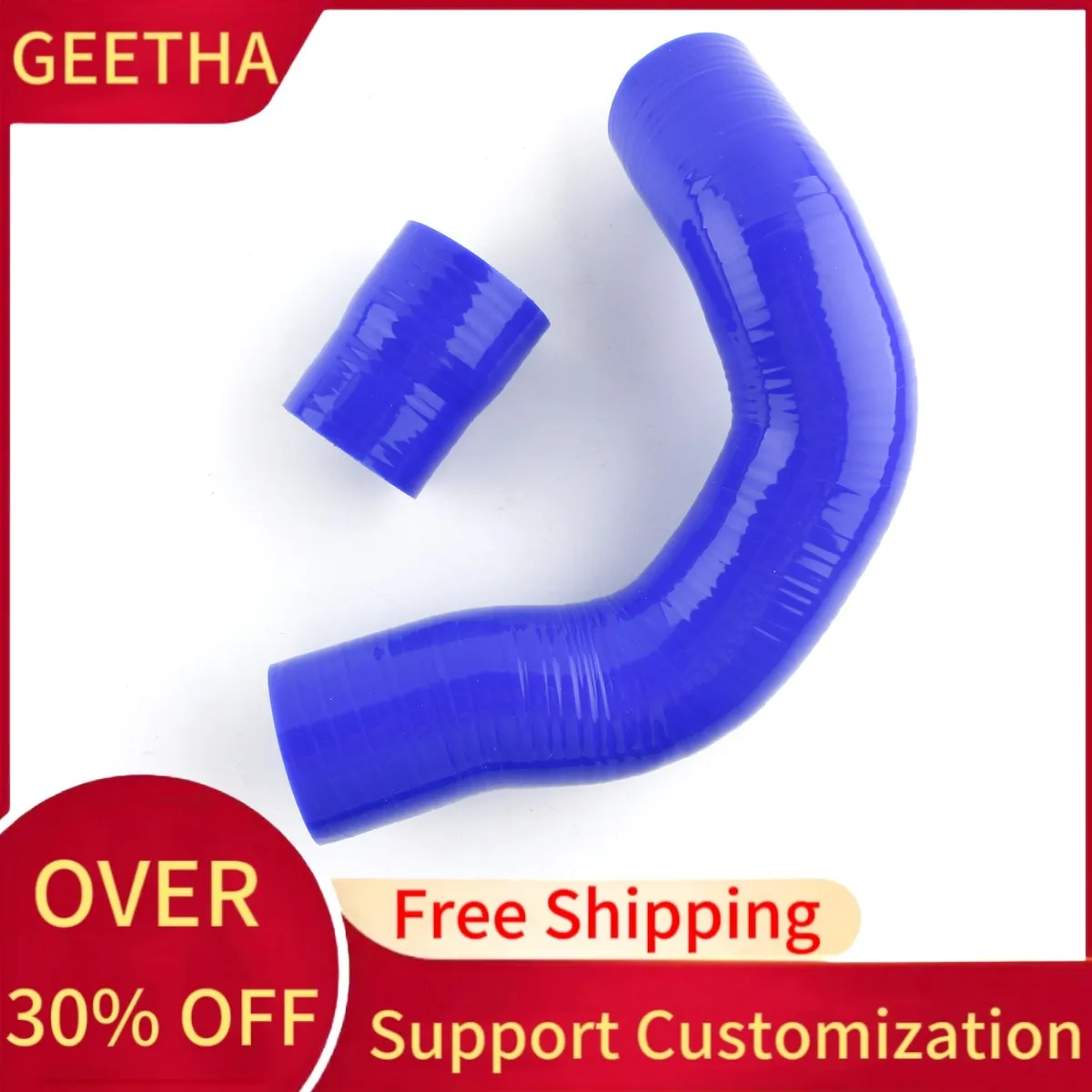 For 2001-2015 Volvo V70 S60 S80 XC70 XC90 Silicone Air Turbo Hot Side Boost Coupler Lower Intercooler Hose Kit