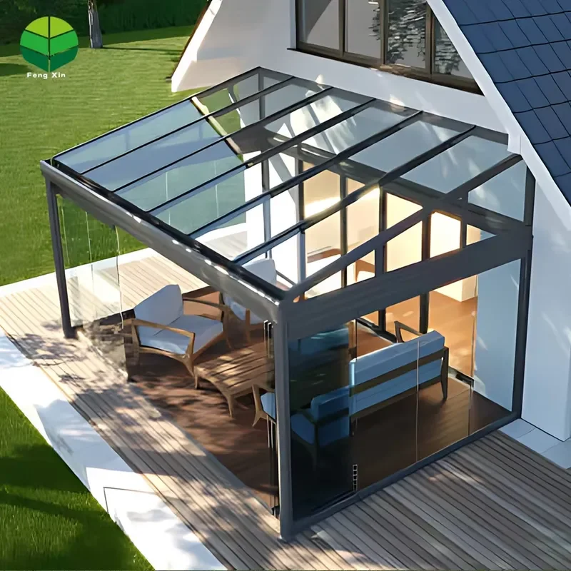 Sunroom for Sunrooms & Glass Outdoor Aluminum Houses 4 Season Modern Villas Insulating Glass Fengxin Arc 3D Model Design