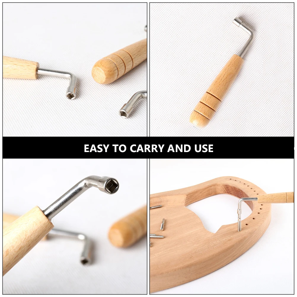 

2pcs Lyre Tuning Wrench Durable Rust Proof Strings Adjustment Tool Music Instrument Accessory Stainless Steel Long Life