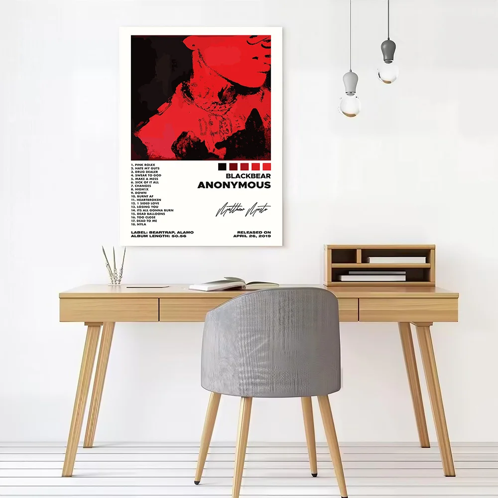 Blackbear Anonymous Album Poster Customizable Printed Canvas Painting for Pictures Wall Art Walls Decoration Living Room Home