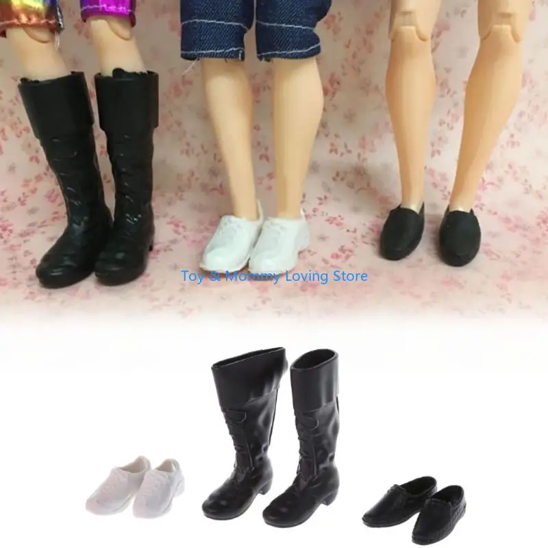 

Y1qf 3pair миниатюрные ботинки обувь для игрового дома 12 Boy Dolls Роль для игр для обуви Diy Blyth для кукольной игрушки