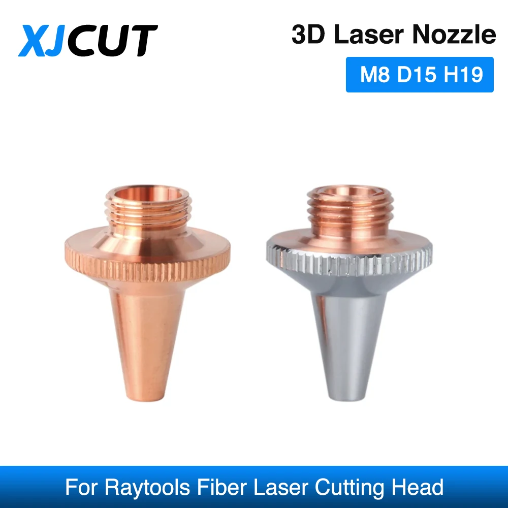 XJCUT 3D Laser Nozzle D15 H19 M8 Single Double Layer for Raytools Laser Head BT210S BM111 BM112 BM109 Cutting Nozzle Ospri WSX