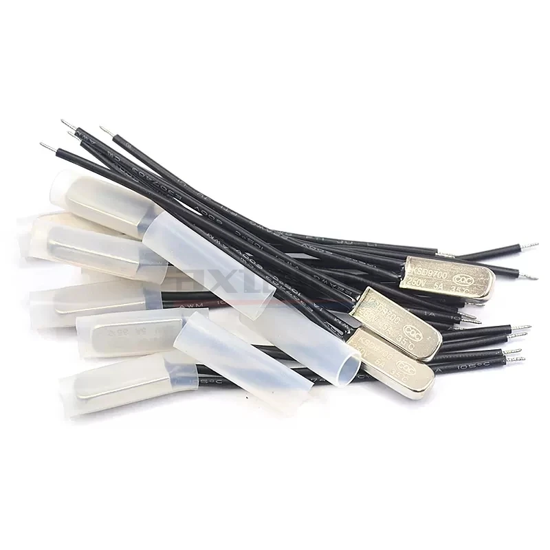 5 Stück KSD9700 normalerweise geschlossen, 5 A, 250 V, 55 75 90 100 110 145 ° C Grad Celsius Thermostat Wärmeschutz Sicherungen Temperaturschalter