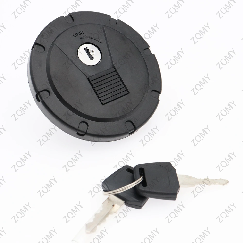 Black Motorbike Fuel Gas Tank Cap Cover w/ 2 Keys for Kawasaki VN400 VN800 Vulcan 400 Classic Drifter Plastic