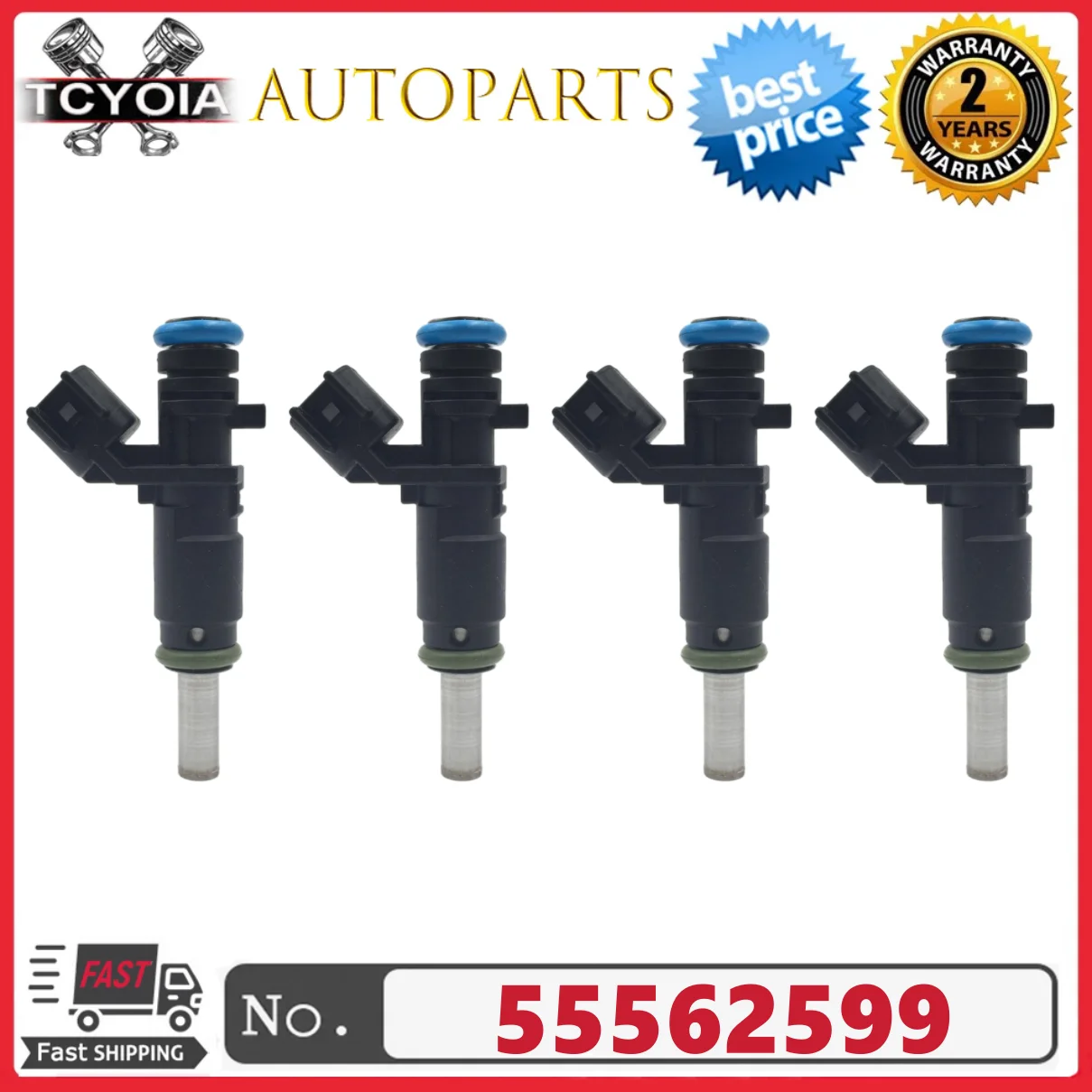 

PEIVSO 4 шт. 55562599 Топливная форсунка для Opel Astra/Insignia A/Mokka/Mokka X/Zafira B 1.6L