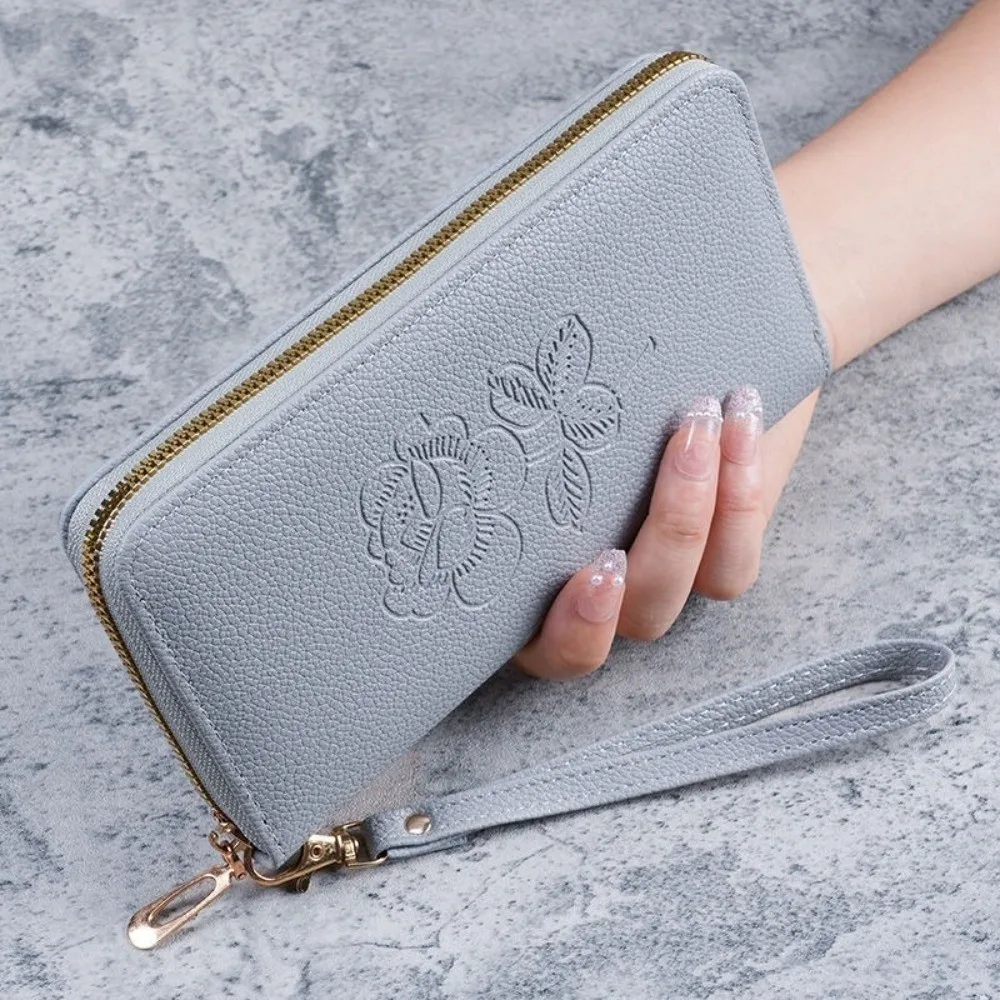 High Quality PU Leather Long Women Wallet Large Capacity Multifunctional Zipper Wallet Women Purse Daily Use