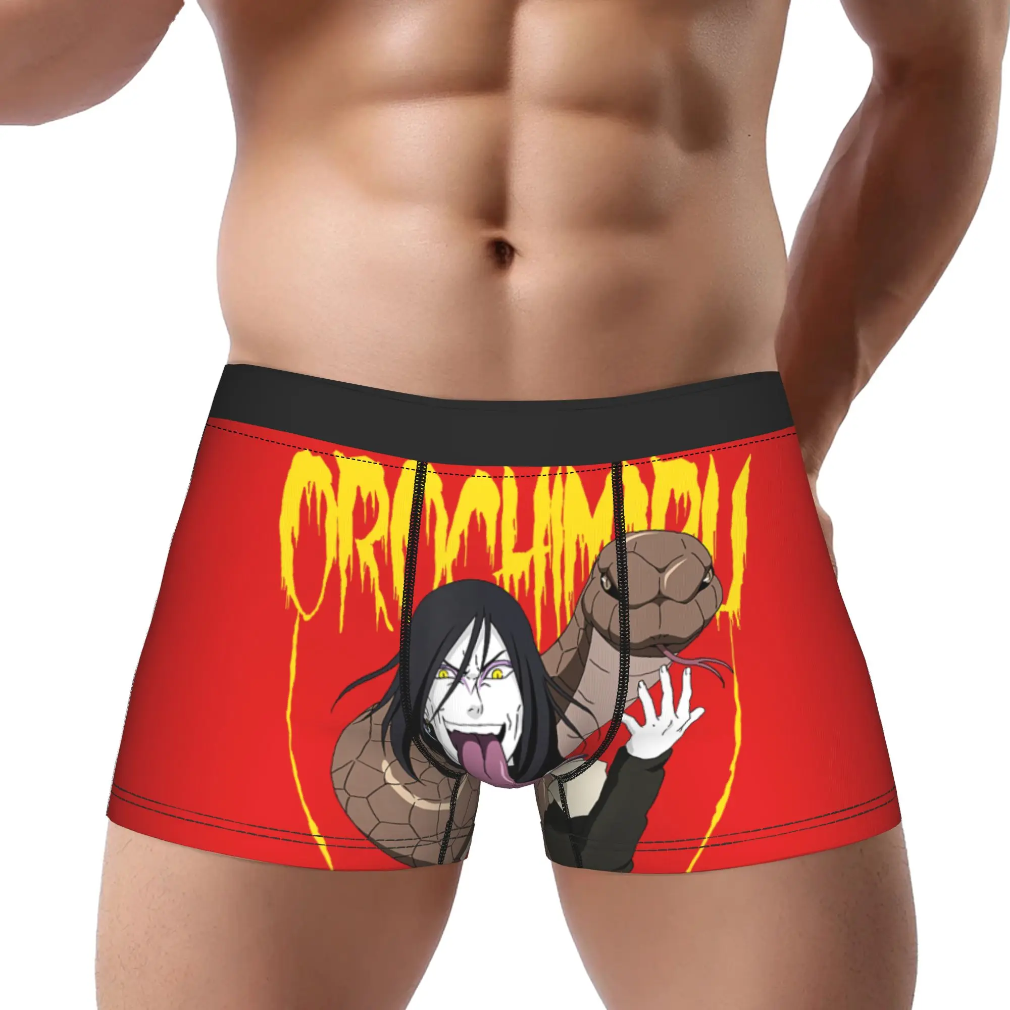Naruto Shippuden Orochimaru Snake and Frame Anime  Underpants Breathbale Panties Ventilate Shorts Boxer Briefs