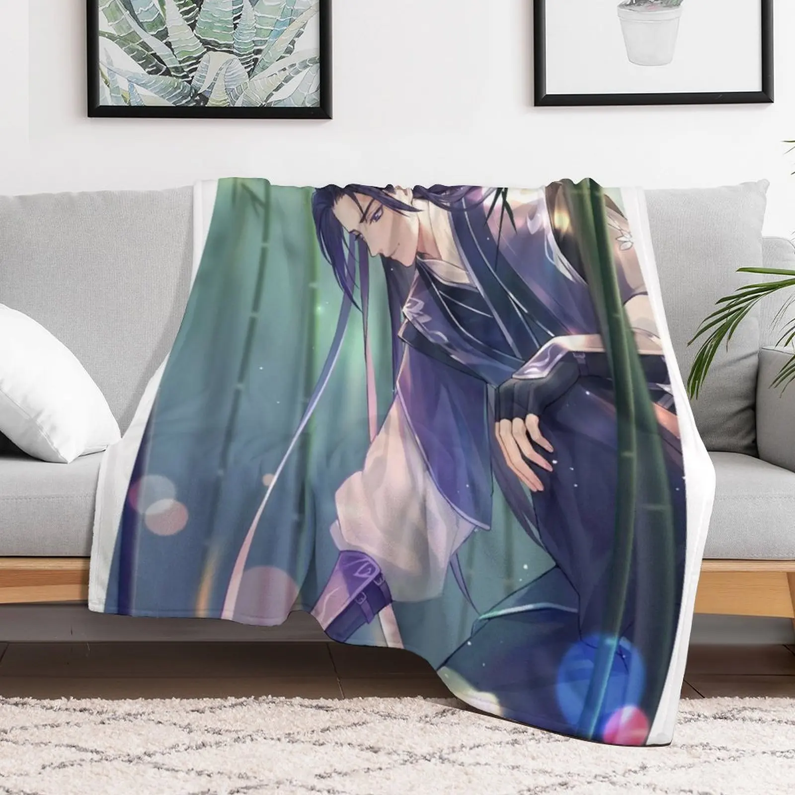 Jiang Cheng Throw Blanket funny gift For Sofa Thin Blankets