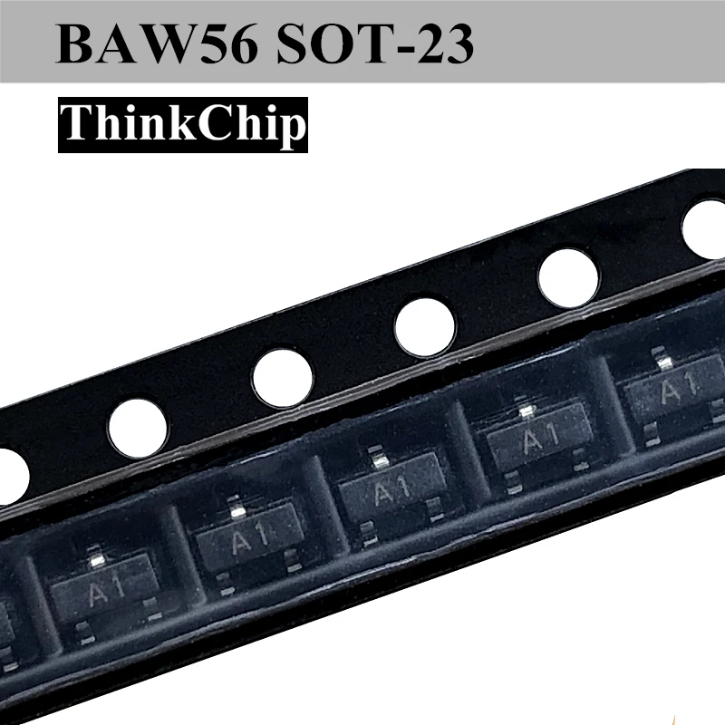 

(100 шт.) BAW56 SOT-23 SMD малосигнальные быстрые переключающие диоды 200 мА 70 В (маркировка A1)
