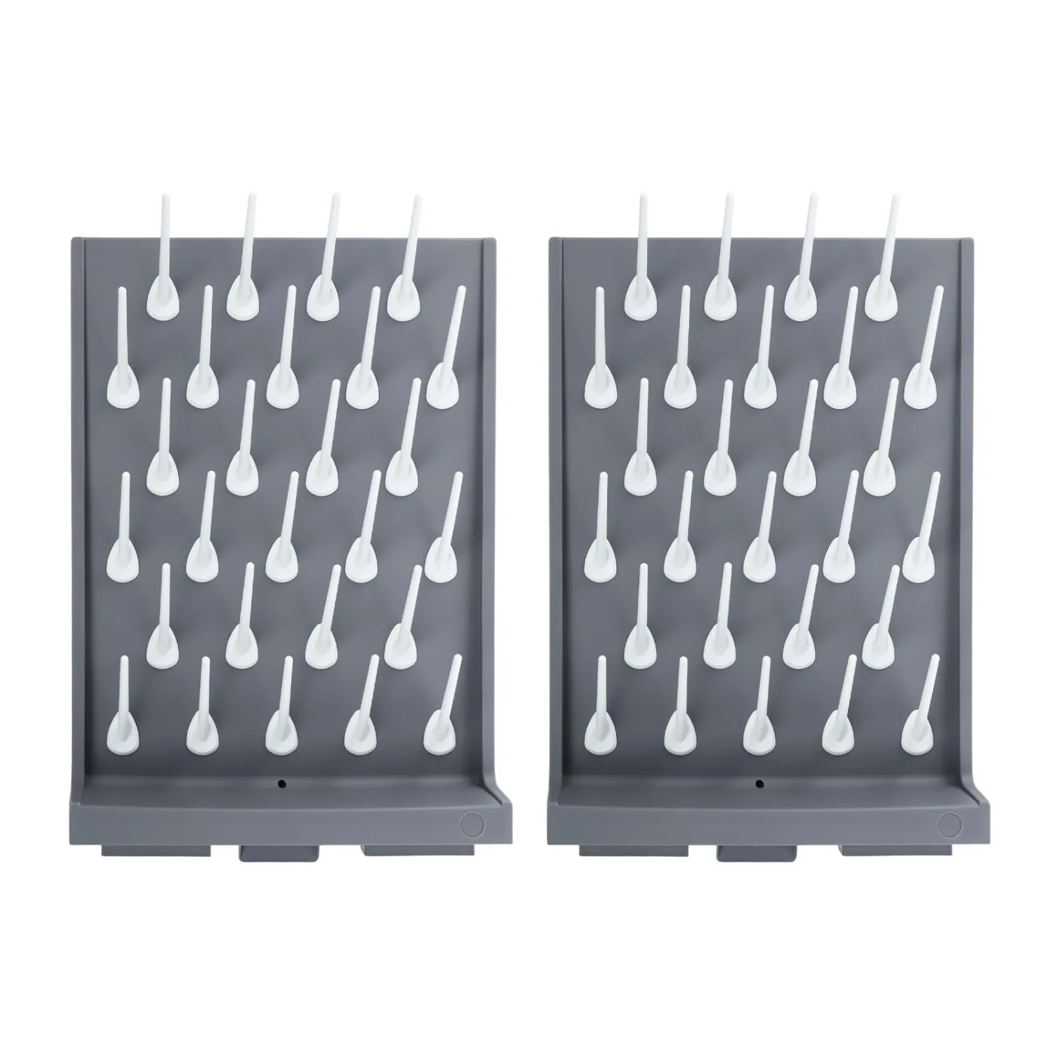2 Pcs Laboratory Drying Rack, 27 Pegs Lab Supply Pegboard Bench-top/Wall-Mount Laboratory Glassware Built-in Molded