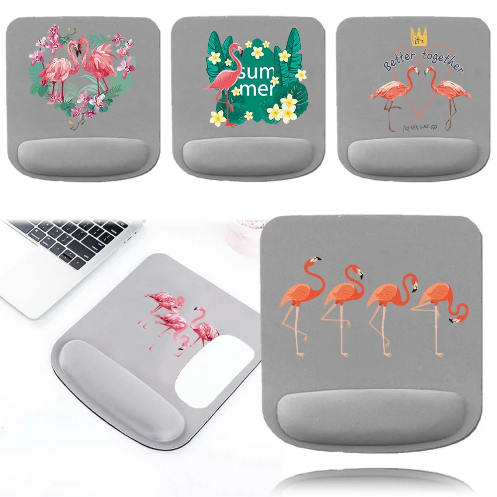 

Mouse Pad Ergonomic Wrist Rest Comfortables Support Non Slip Mice Mat for PC Laptop Computer Mouse Mat Flamingo Series