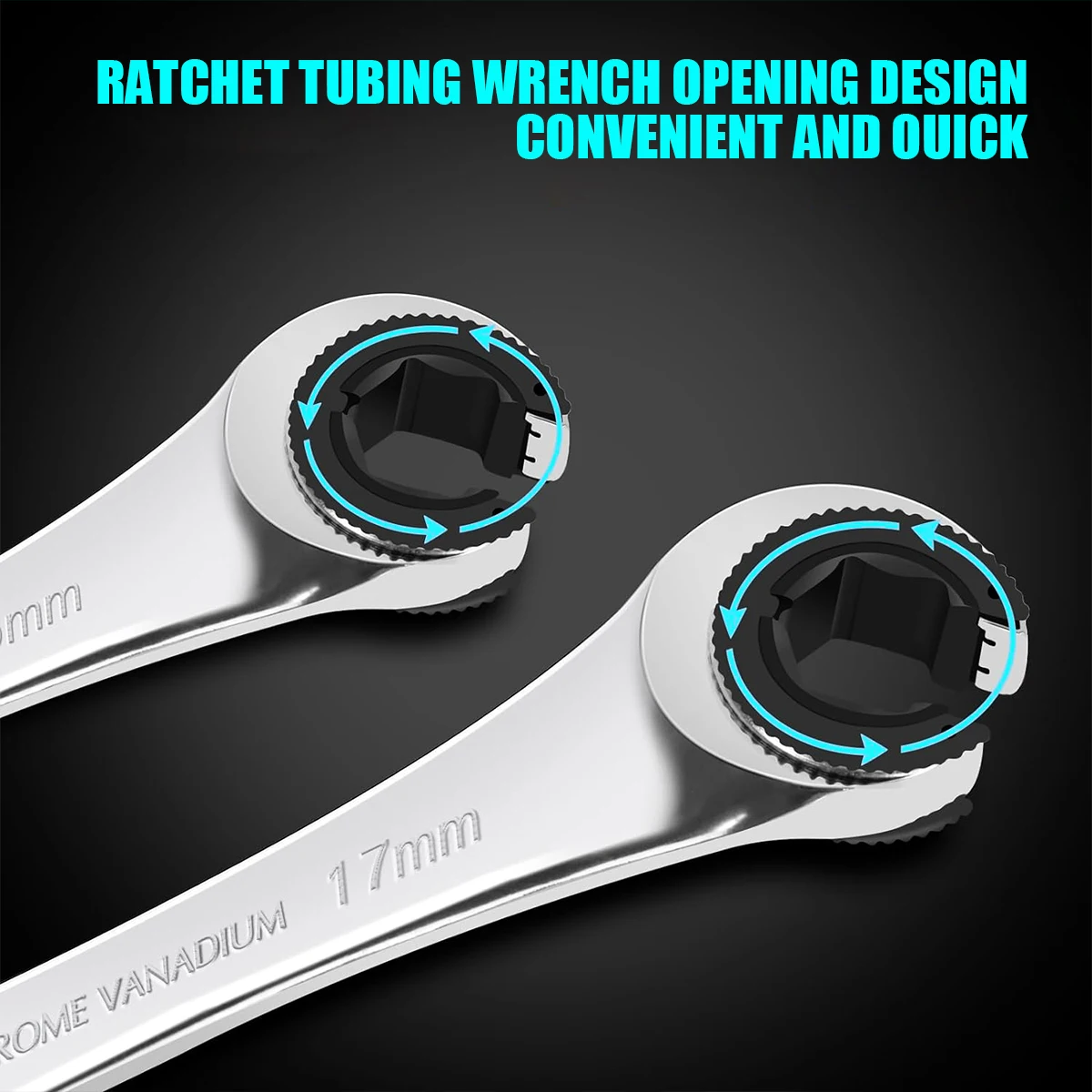 8-19mm Tubing Ratchet Wrench Tubing Ratchet Wrench Double Spanners Tools Oil Wrench Open end ratchet wrench