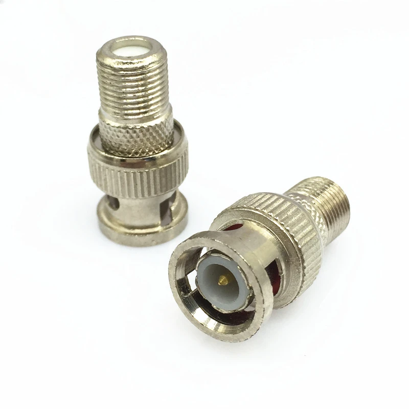 ESCAM 10Pcs/Set BNC Male Plug To F Female Jack Coax Connector Adapter For CCTV Camera