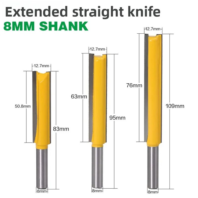 

8-ручный удлиненный прямой нож, прямой нож с двумя краями, удлиненный нож для обрезки, головка ножа для обрезки