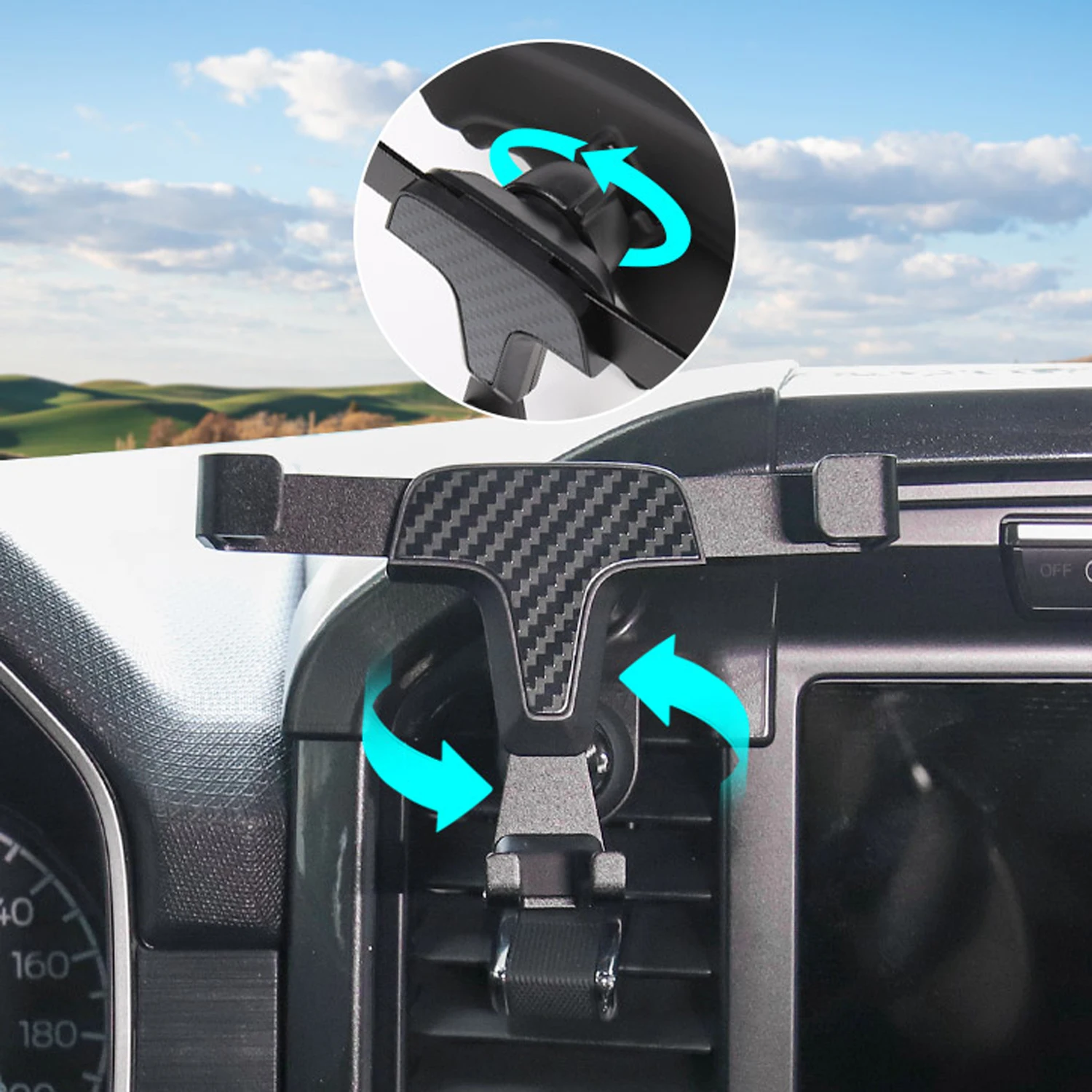 Car Phone Holder For Ford F150 F-150 2021 2022 2023 Car Air Vent Clip Mount Mobile Phone Holder Cell Phone Stand Support
