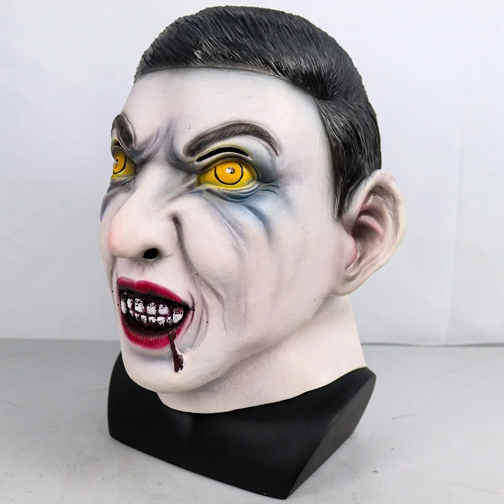 Böse Dämonenmaske für Herren Halloween-Kostüm Neuheit Ganzkopf-Latexmasken – Detail 4