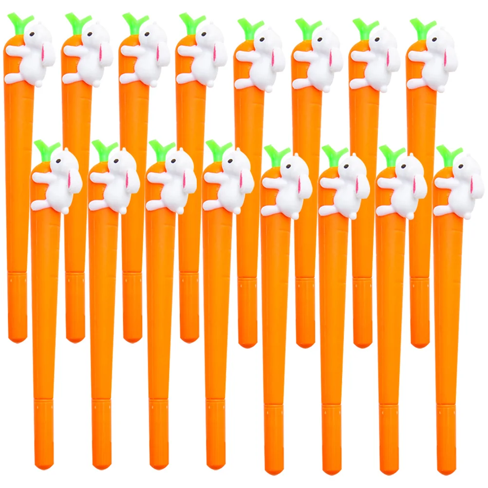 24 قطعة 0.5 مللي متر حبر جل أقلام الجزرة الأرنب الكرتون تصميم مدرسة مكتب ملاحظة تدوين أقلام الكتابة لوازم التلوين الحرفية #6