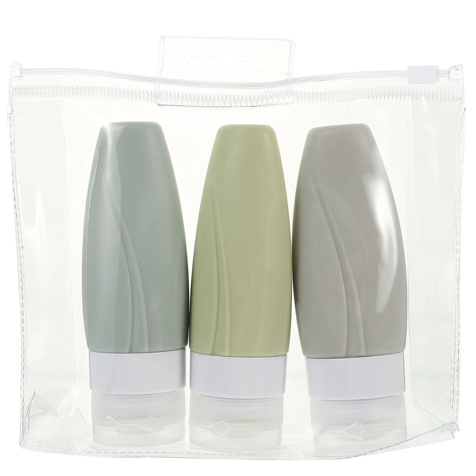 مجموعة زجاجات سفر من السيليكون مكونة من 3 قطع، حاويات مدمجة مقاومة للتسرب لمستحضرات التجميل والشامبو أثناء التنقل وقابلة لإعادة الاستخدام #3