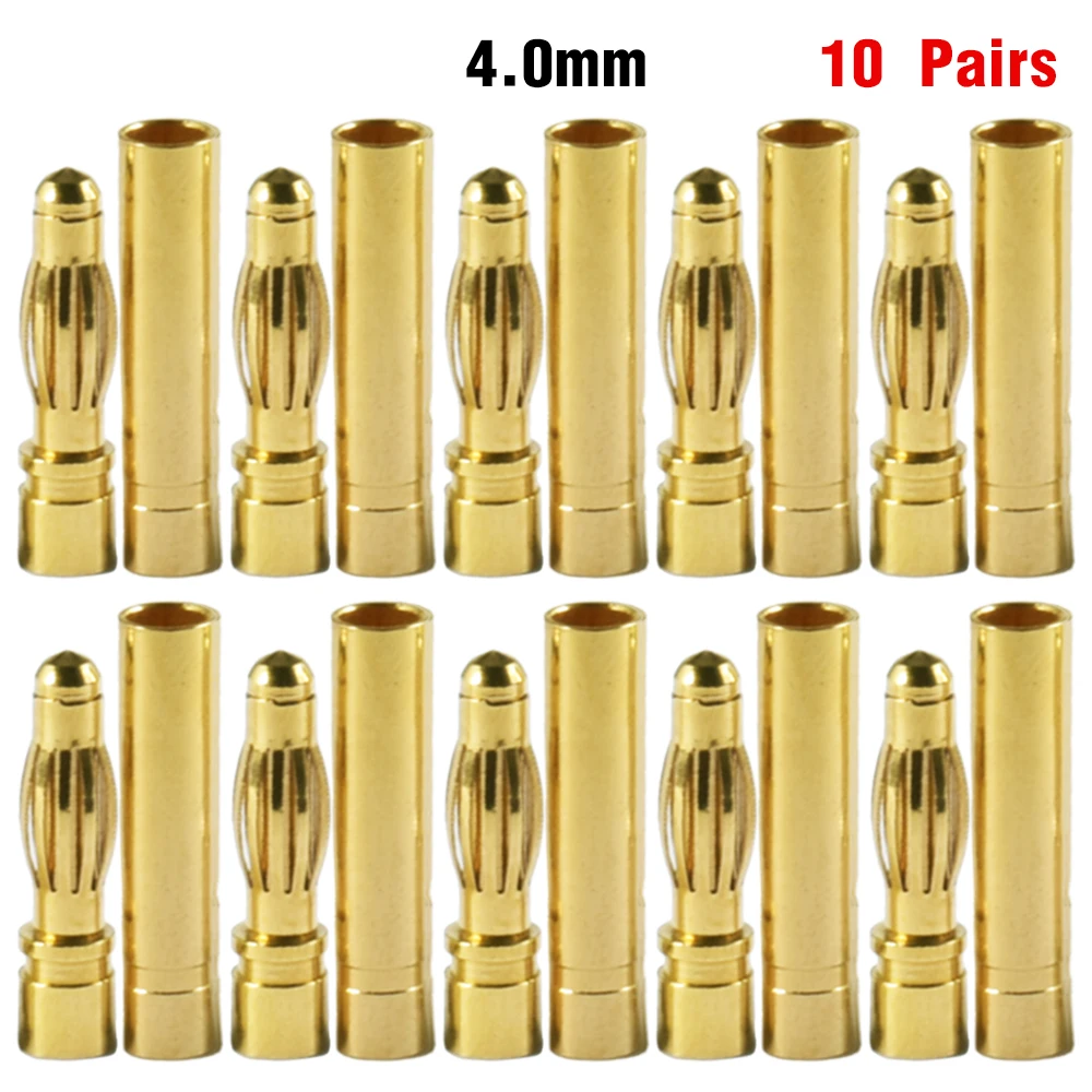 9IMOD 5/10 Paar RC Bullet Connectors 2/3/3,5/4,0/5/5,5/6/8mm Männlich Weiblich Banana Bullet Connector Stecker Vergoldeter Adapter