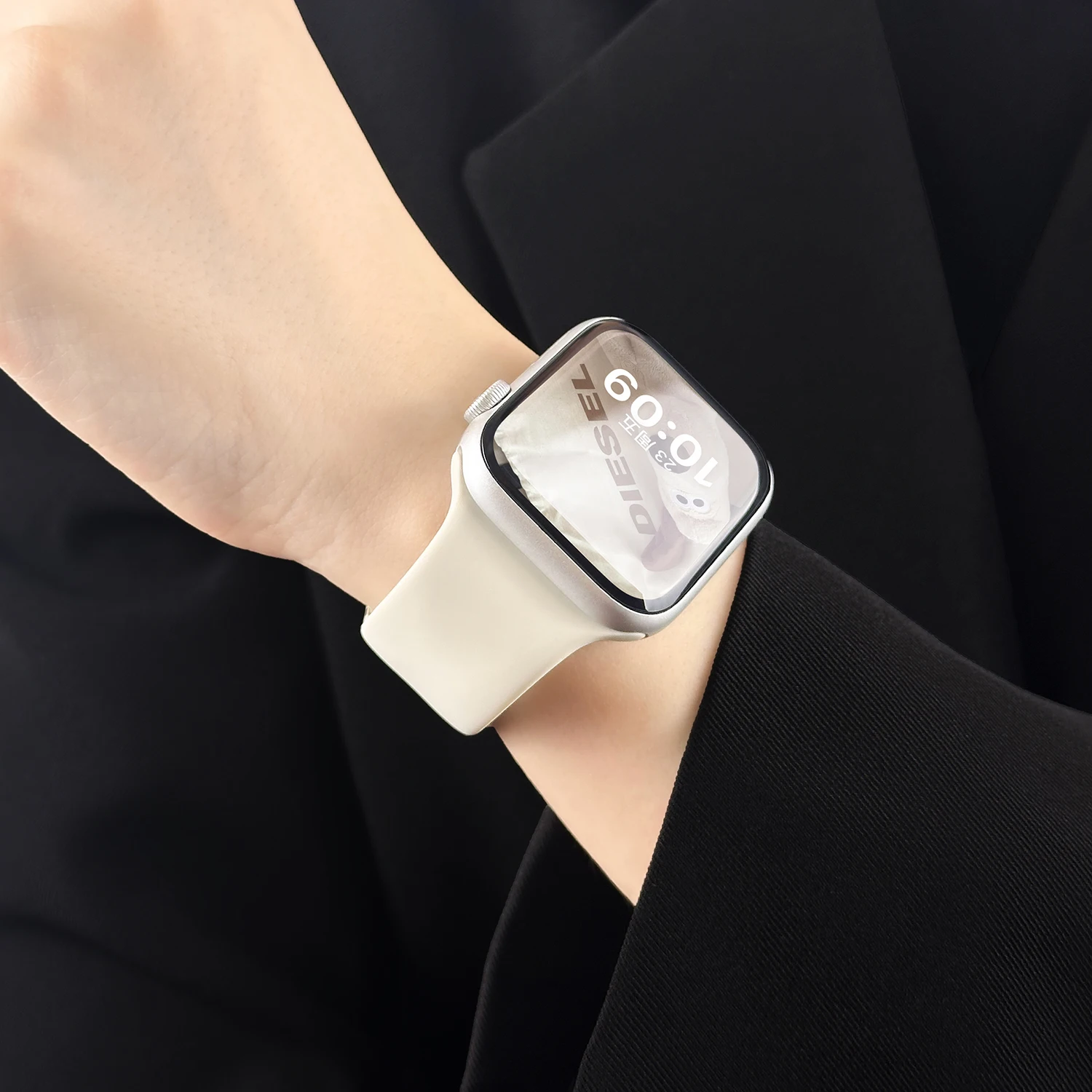 Apple Watchバンド用ストラップ 46mm 42mm 45mm 44mm 40mm シリコンスポーツブレスレット iwatch シリーズ 11 10 - 8 7 6 5 4 SE 9 Ultra 3/2 49mm対応