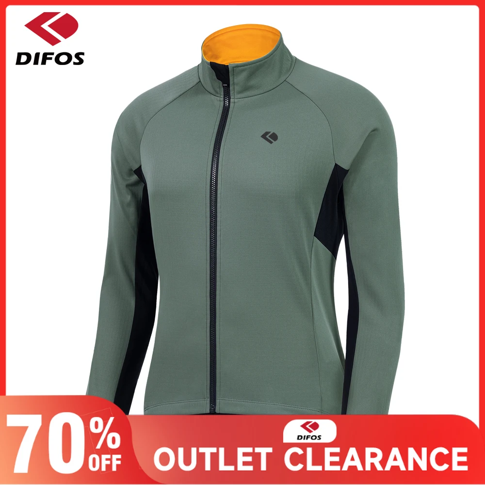 

Difos Fleece MTB/Road Bike Coat Men's Winter Cycling Jacket Windproof Thermal Warm Riding Long Sleeve Bicycle Sports Windbreaker