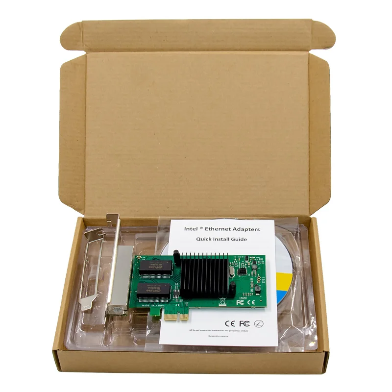SUNWEIT ST7233 I350AM4 Quad-Port Gigabit Ethernet PCI-E X1 Internal Wired Network Card for Server Applications