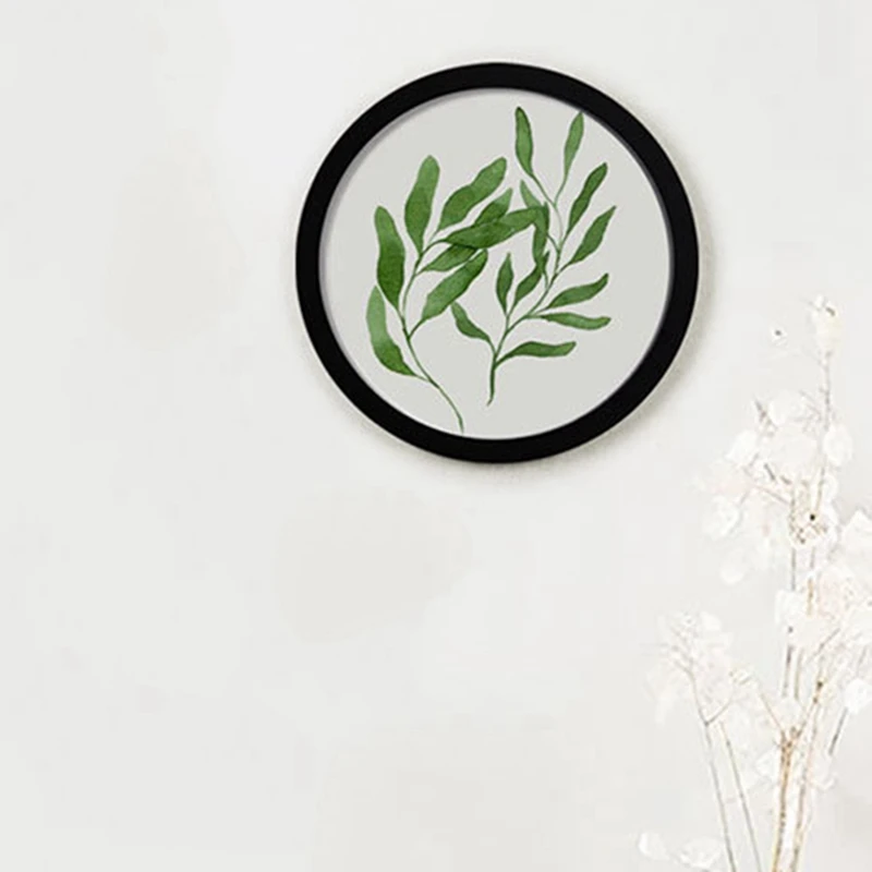 إطارات صور خشبية مستديرة ، هدية إبداعية ، خشب معلق على الحائط ، حامل صور ، ديكور منزلي ، 7 بوصات و 10 بوصات ، 2.