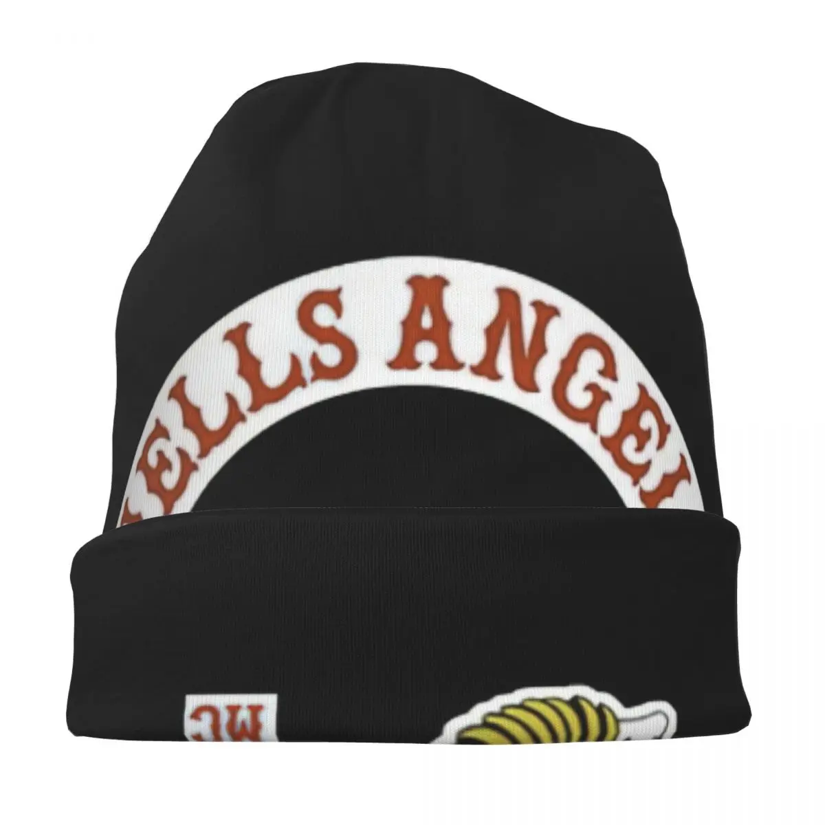 Hells-Angel Logo Bonnet Hats Hip Hop Ski Motorcycle Club Brotherhood Skullies Beanies Hats Unisex Spring Dual-use Caps