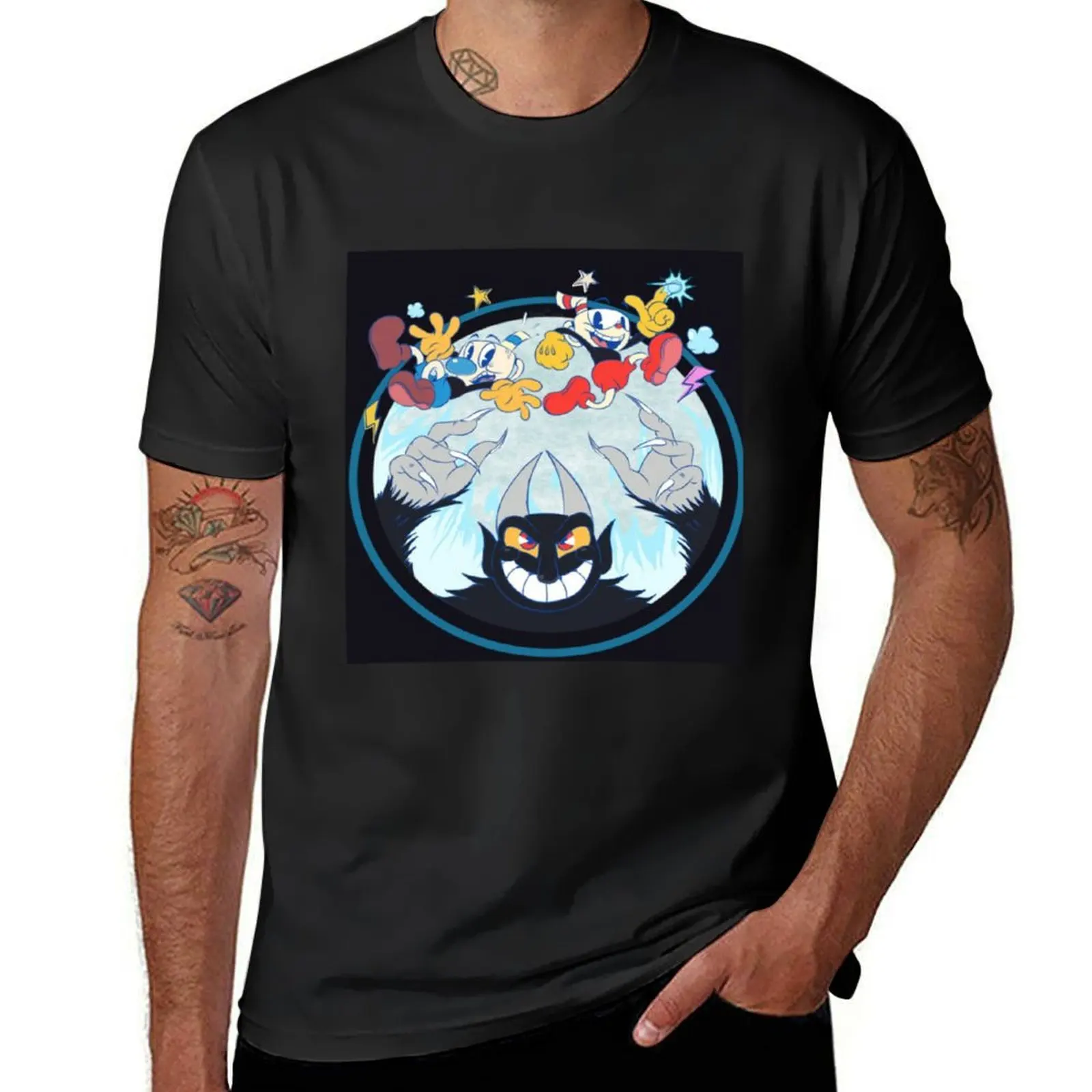 

the cuphead T-Shirt customs summer clothes tops heavyweights T-shirts for men cotton
