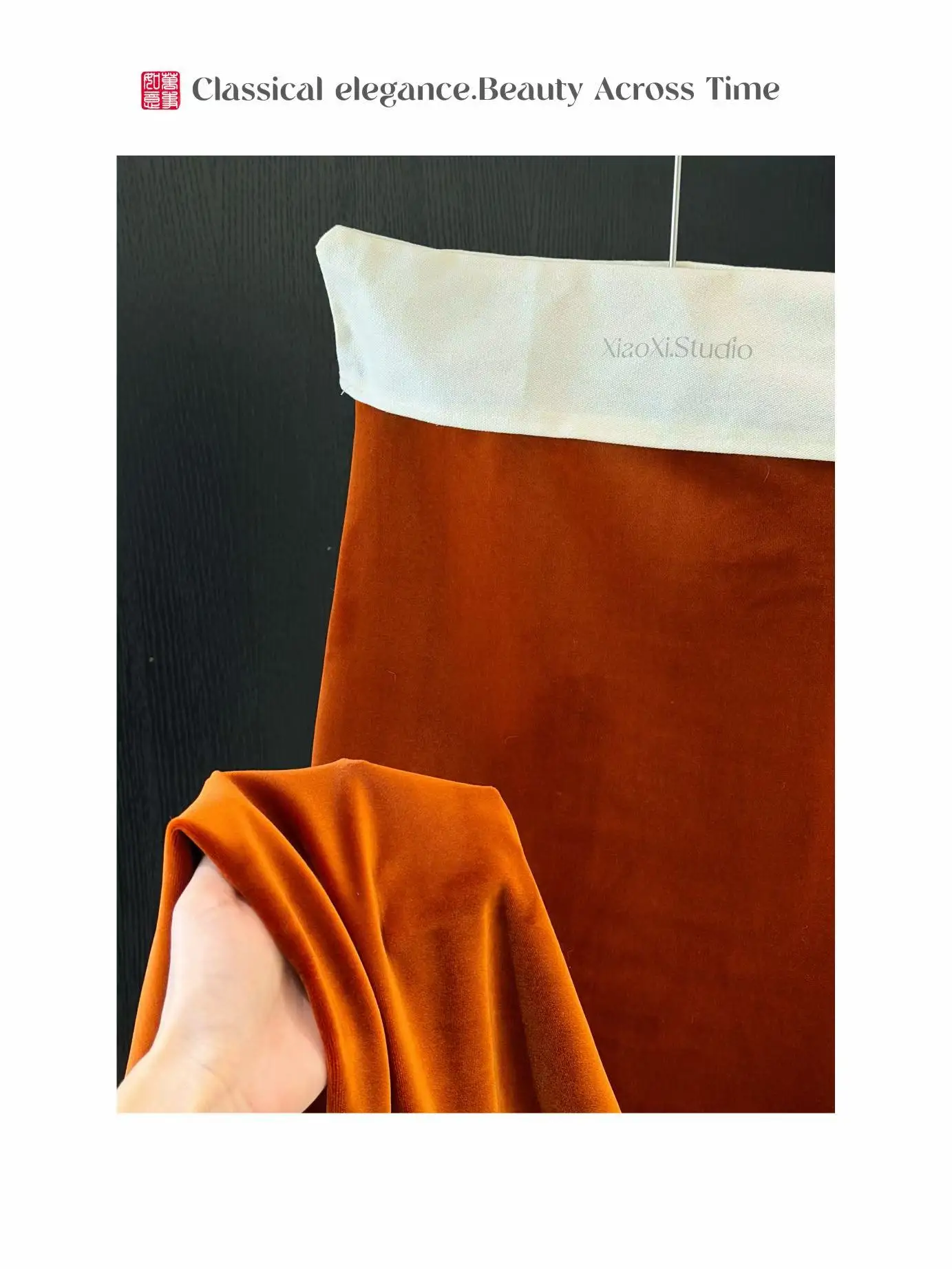 

Ele Velvet f Skirt Simple Sli Versatile for Ladies High Waist Poly Silk Blend Fi Tail A-Line Skirt Autumn Season